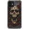 Liquid Blue Skull Entwined with Roses iPhone 12 Mini Clear Case