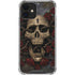 Liquid Blue Skull Entwined with Roses iPhone 12 Mini Clear Case