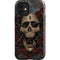 Liquid Blue Skull Entwined with Roses iPhone 12 Mini Impact Case