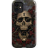 Liquid Blue Skull Entwined with Roses iPhone 12 Mini Impact Case