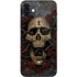 Liquid Blue Skull Entwined with Roses iPhone 12 Mini Skin