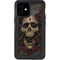 Liquid Blue Skull Entwined with Roses iPhone 12 Mini Waterproof Case
