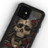 Liquid Blue Skull Entwined with Roses iPhone 12 Mini Waterproof Case