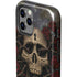 Liquid Blue Skull Entwined with Roses iPhone 12 Pro Impact Case