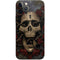 Liquid Blue Skull Entwined with Roses iPhone 12 Pro Skin
