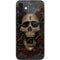 Liquid Blue Skull Entwined with Roses iPhone 12 Skin