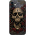 Liquid Blue Skull Entwined with Roses iPhone 12 Skin