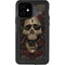 Liquid Blue Skull Entwined with Roses iPhone 12 Waterproof Case