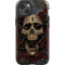 Liquid Blue Skull Entwined with Roses iPhone 13 Impact Case
