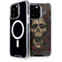 Liquid Blue Skull Entwined with Roses iPhone 13 Pro MagSafe Case