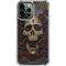 Liquid Blue Skull Entwined with Roses iPhone 13 Pro Max Clear Case