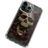 Liquid Blue Skull Entwined with Roses iPhone 13 Pro Max Clear Case