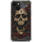 Liquid Blue Skull Entwined with Roses iPhone 14 Clear Case