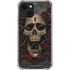 Liquid Blue Skull Entwined with Roses iPhone 14 Clear Case