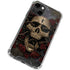Liquid Blue Skull Entwined with Roses iPhone 14 Clear Case