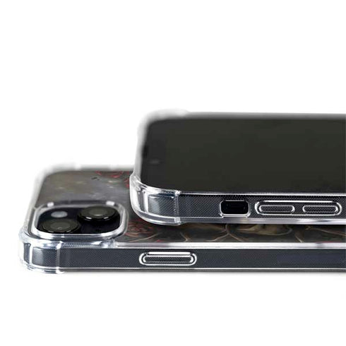 Liquid Blue Skull Entwined with Roses iPhone 15 MagSafe Case
