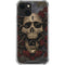 Liquid Blue Skull Entwined with Roses iPhone 14 Plus Clear Case