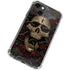 Liquid Blue Skull Entwined with Roses iPhone 14 Plus Clear Case