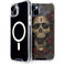 Liquid Blue Skull Entwined with Roses iPhone 15 Plus MagSafe Case