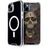 Liquid Blue Skull Entwined with Roses iPhone 15 Plus MagSafe Case
