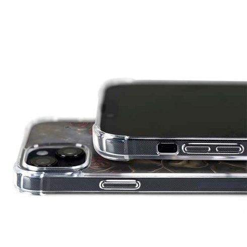 Liquid Blue Skull Entwined with Roses iPhone 14 Plus MagSafe Case