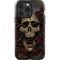 Liquid Blue Skull Entwined with Roses iPhone 14 Pro Impact Case