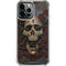 Liquid Blue Skull Entwined with Roses iPhone 15 Pro Max Clear Case
