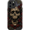 Liquid Blue Skull Entwined with Roses iPhone 15 Pro Max Impact Case
