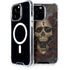Liquid Blue Skull Entwined with Roses iPhone 14 Pro Max MagSafe Case