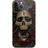 Liquid Blue Skull Entwined with Roses iPhone 14 Pro Max Skin