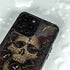Liquid Blue Skull Entwined with Roses iPhone 14 Pro Max Waterproof Case