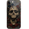 Liquid Blue Skull Entwined with Roses iPhone 15 Pro Skin