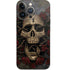 Liquid Blue Skull Entwined with Roses iPhone 15 Pro Skin