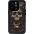 Liquid Blue Skull Entwined with Roses iPhone 14 Pro Waterproof Case