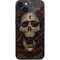 Liquid Blue Skull Entwined with Roses iPhone 14 Skin