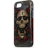 Liquid Blue Skull Entwined with Roses iPhone 8 Pro Case