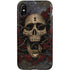 Liquid Blue Skull Entwined with Roses iPhone X Pro Case