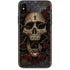 Liquid Blue Skull Entwined with Roses iPhone X Skin