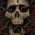 Liquid Blue Skull Entwined with Roses iPhone XR Pro Case