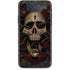 Liquid Blue Skull Entwined with Roses iPhone XR Skin