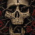 Liquid Blue Skull Entwined with Roses iPhone XR Skin