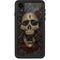 Liquid Blue Skull Entwined with Roses iPhone XR Waterproof Case