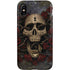 Liquid Blue Skull Entwined with Roses iPhone XS Pro Case