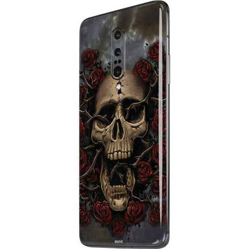 Liquid Blue Skull Entwined with Roses OnePlus 7 Pro Skin