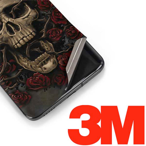 Liquid Blue Skull Entwined with Roses OnePlus 7 Pro Skin