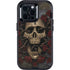 Liquid Blue Skull Entwined with Roses Otterbox Defender iPhone Skin