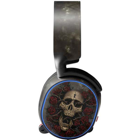 Liquid Blue Skull Entwined with Roses SteelSeries Arctis 5 Skin