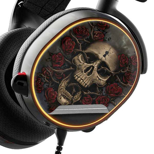 Liquid Blue Skull Entwined with Roses SteelSeries Arctis 5 Skin