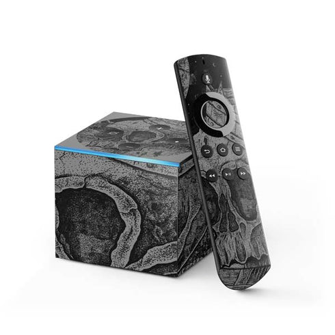 Alchemy Carta Skull Sketch Fire TV Cube Skin