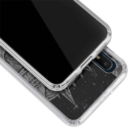 Alchemy Carta Skull Sketch Galaxy A10e Clear Case